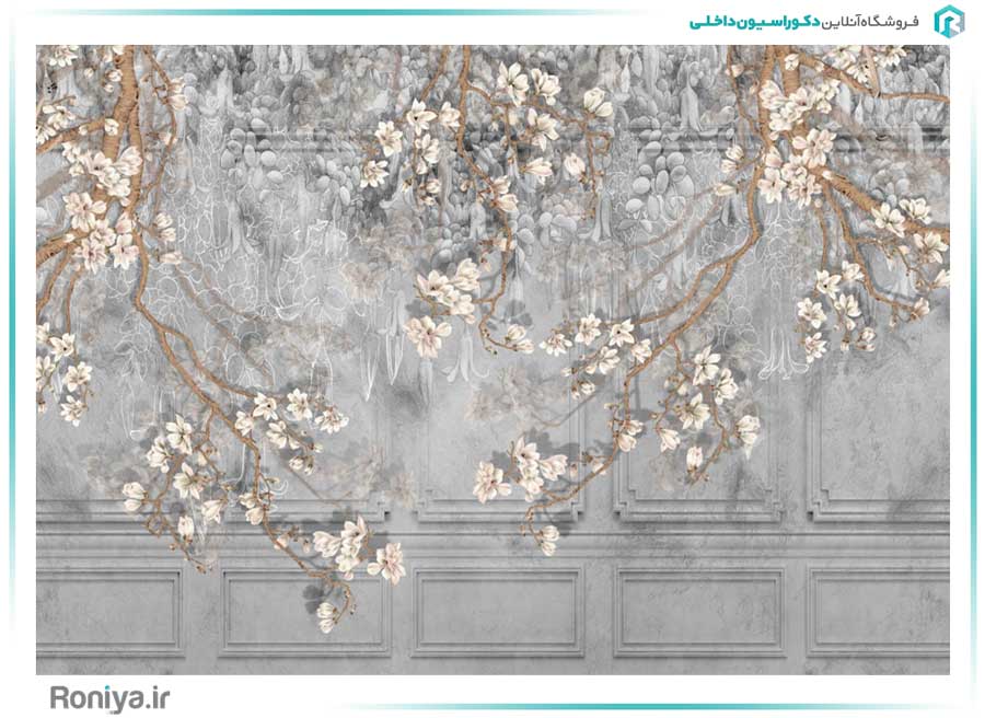پوستر دیواری شکوفه های مدرن کد 3DF-114