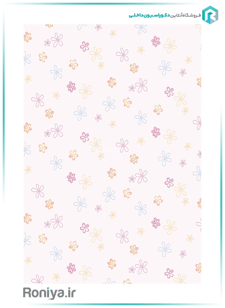 کاغذ دیواری دخترانه گل گلی کد 11056