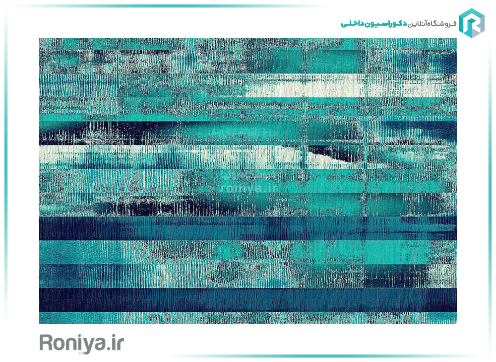 پوستر دیواری سه بعدی انتزاعی رنگ نیلی کد AB-023