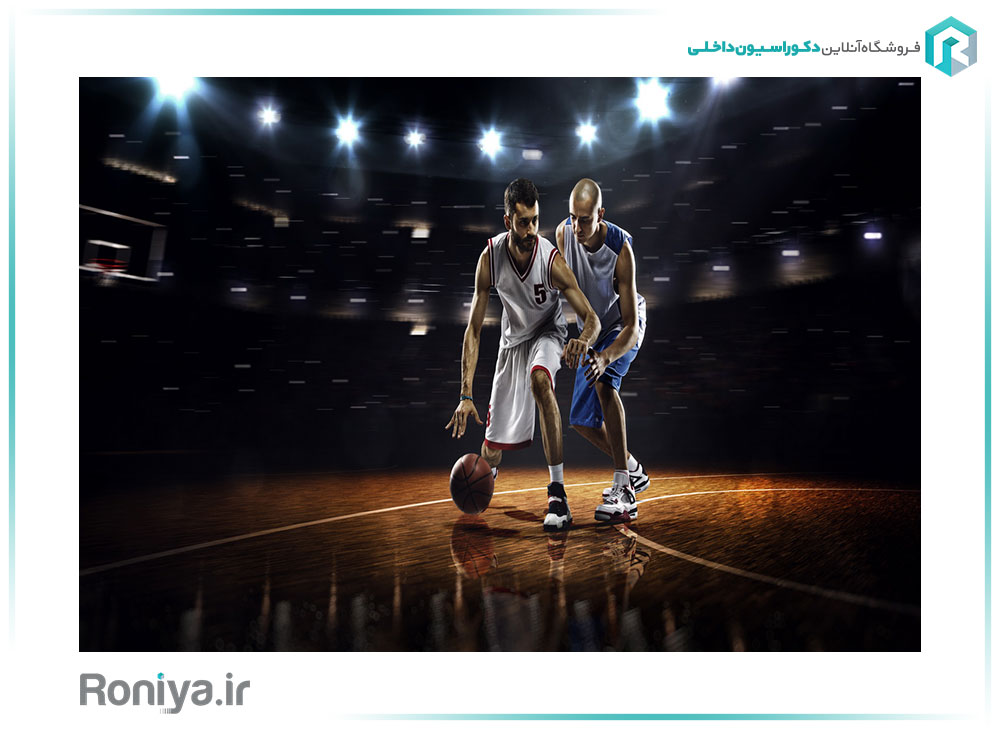 پوستر دیواری ورزشی سه بعدی بسکتبال کد SP-012