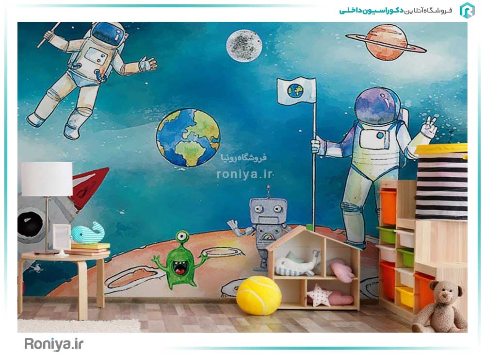 پوستر دیواری کودک سه بعدی آدم فضایی CN-0122