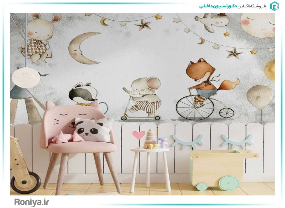 پوستر دیواری کودک ماه و ستاره کد FS-045