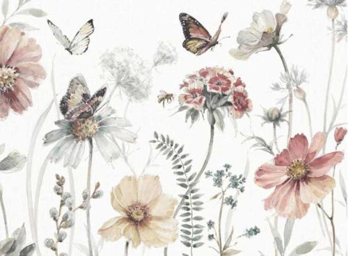 پوستر دیواری گل و پروانه کد 3DF-272 4 پوستر دیواری گل و پروانه کد 3DF-272