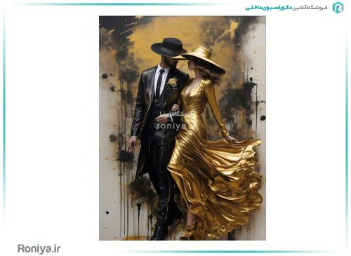 پوستر دیواری لوکس طلایی و مشکی کد Z16 2 وستر دیواری لوکس طلایی و مشکی کد Z16