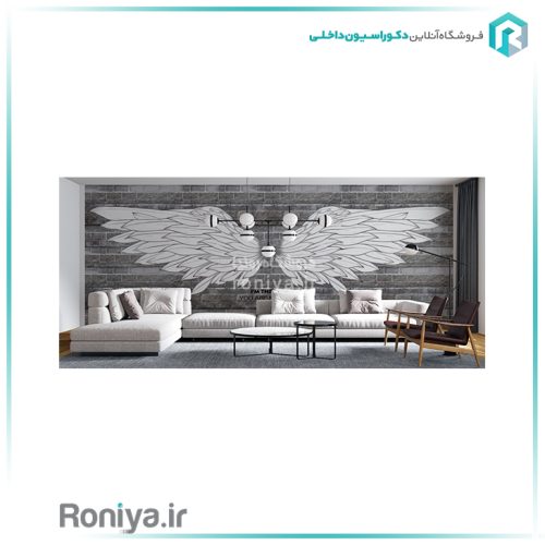 پوستردیواری بال فرشته مدرن طوسیTA-126 2 پوستردیواری بال فرشته مدرن طوسیTA-126