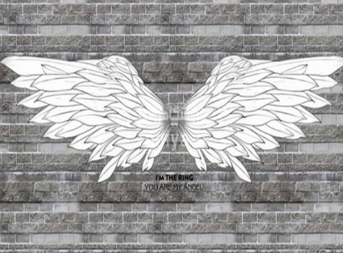 پوستردیواری بال فرشته مدرن طوسیTA-126 4 پوستردیواری بال فرشته مدرن طوسیTA-126