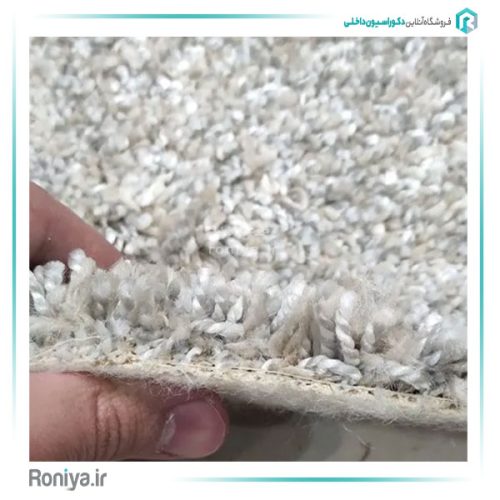 موکت پرز بلند طوسی کرم