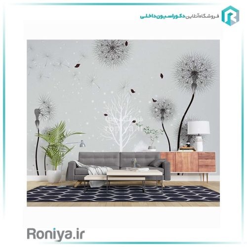 پوستر دیواری قاصدک سفید مشکی DA-100 5 پوستر دیواری قاصدک سفید مشکی DA-100