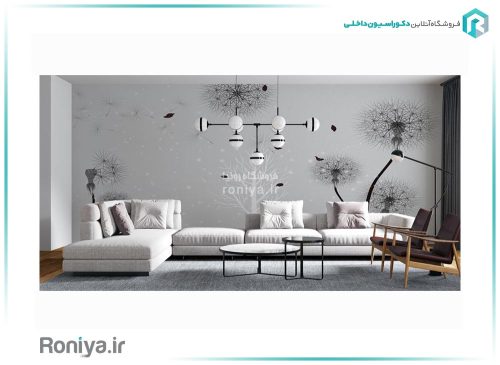 پوستر دیواری قاصدک سفید مشکی DA-100 3 پوستر دیواری قاصدک سفید مشکی DA-100