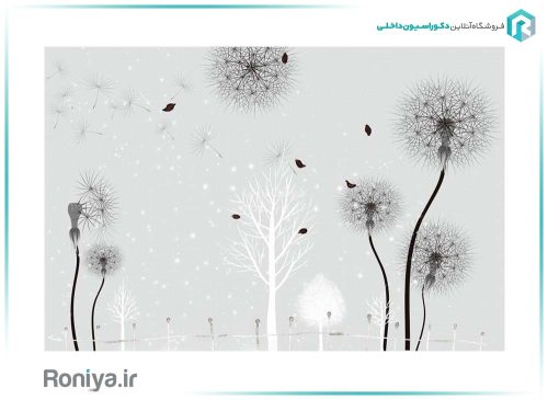 پوستر دیواری قاصدک سفید مشکی DA-100 6 پوستر دیواری قاصدک سفید مشکی DA-100