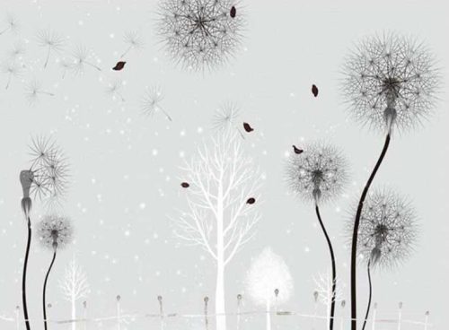 پوستر دیواری قاصدک سفید مشکی DA-100 7 پوستر دیواری قاصدک سفید مشکی DA-100