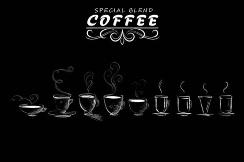 پوستر مشکی کافی شاپ کد Z630 2 پوستر مشکی کافی شاپ