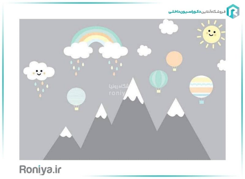 پوستر دیواری اتاق کودک طرح بالن CN-0240 2 پوستر دیواری اتاق کودک طرح بالن CN-0240