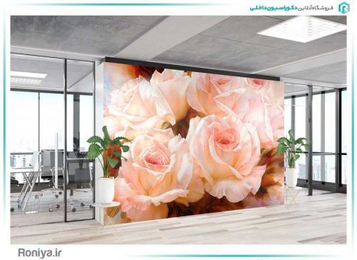 پوستر سه بعدی گل 3DF-447 3 پستر دیواری گل رز