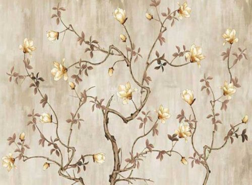 پوستر گل با زمینه پتینه کرم 3DF-579 4 پوستر گل با زمینه پتینه کرم 3DF-579