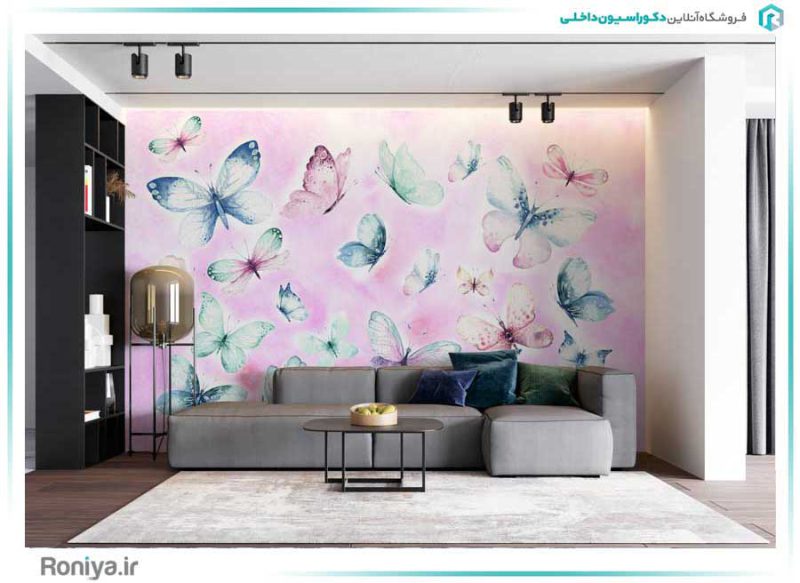 پوستر دیواری پروانه های رنگارنگ کد 3DF-214 3 پوستر دیواری پروانه های رنگارنگ کد 3DF-214
