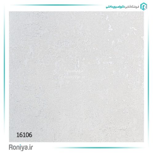 کاغذ دیواری پتینه طوسی سفید کد 16104