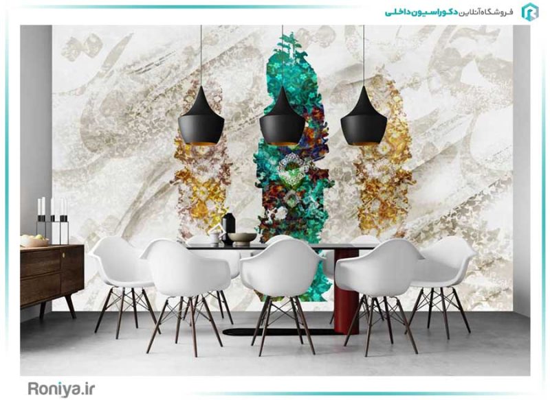 پوستر دیواری سنتی طرح پر کد 3DF-092