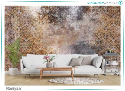 پوستر دیواری سه بعدی مدرن طلایی کد 3DF-079 3 پوستر دیواری سه بعدی مدرن طلایی کد 3DF-079
