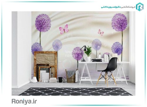 پوستر سه بعدی قاصدک بنفش 3DF-544 3 پوستر سه بعدی قاصدک بنفش 3DF-544