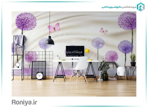 پوستر سه بعدی قاصدک بنفش 3DF-544 2 پوستر سه بعدی قاصدک بنفش 3DF-544