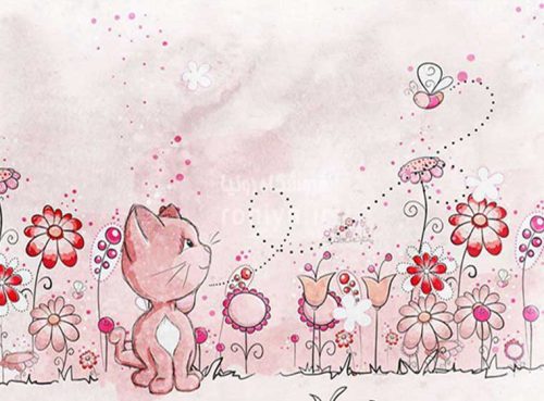 پوستر دیواری صورتی اتاق کودک کد CN-0257 3 پوستر دیواری صورتی اتاق کودک کد CN-0257