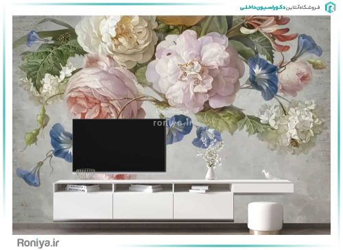 کاغذ پوستری گل های برجسته 3DF-352 3 کاغذ پوستری گل های برجسته 3DF-352