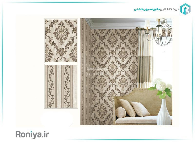 کاغذ دیواری طرح جدید کلاسیک کد 88018 4 کاغذ دیواری طرح جدید کلاسیک کد 88018