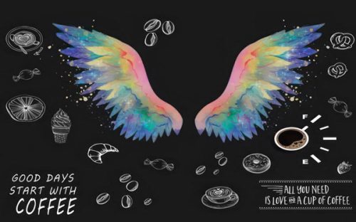 پوستر دیواری کافه و رستوران طرح بال کد RT-044 2 پوستر دیواری کافه و رستوران طرح بال