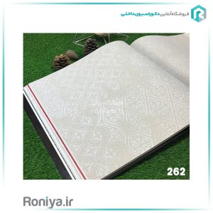 کاغذ دیواری طرح محو کرم نقره ای