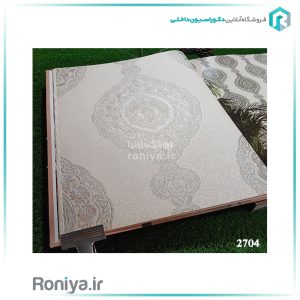 کاغذ دیواری ارزان کلاسیک نقره‌ایCode-2704