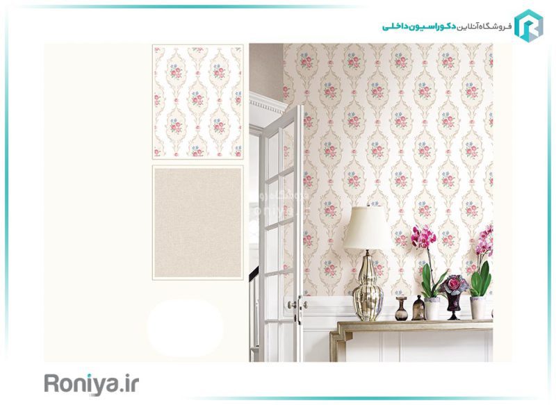 کاغذ دیواری گل ریز اتاق خواب
