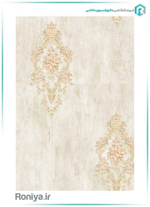 کاغذ دیواری تک گل داماسک کد 30011 3 کاغذ دیواری تک گل داماسک کد 30011