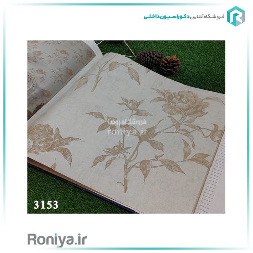 کاغذ دیواری شاخه گل رزCode-3116-3151-3153-3155 3 کاغذ دیواری شاخه گل رزCode-3116-3151-3153-3155