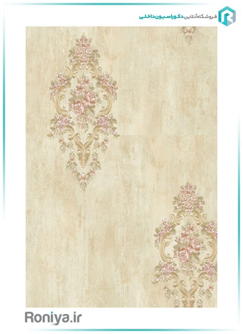 کاغذ دیواری تک گل داماسک کد 30011 2 کاغذ دیواری تک گل داماسک کد 30011