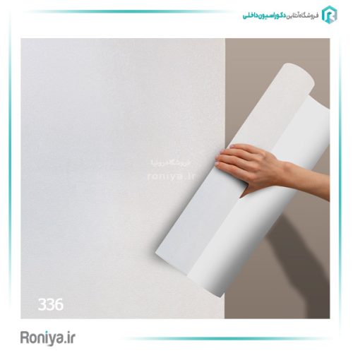 کاغذ دیواری سفید کرم کد 336