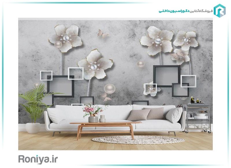 پوستر دیواری گل سه بعدی 3DF-561 3 پوستر دیواری گل سه بعدی 3DF-561