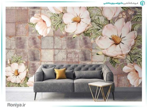 پوستر گل های برجسته طرح آجر کد AN-048