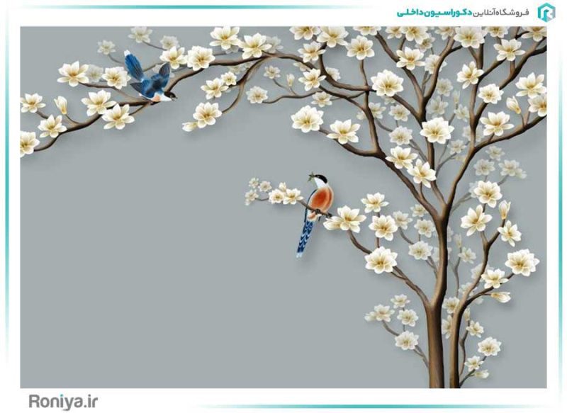 پوستر دیواری سه بعدی شکوفه کد 3DF-005 2 پوستر دیواری سه بعدی شکوفه کد 3DF-005