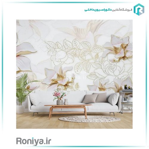 پوستر دیواری گل سه بعدی Code-3DF-626 3 پوستر دیواری گل سه بعدی Code-3DF-626