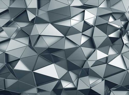 پوستر دیواری سه بعدی مثلث های سیلور کد 3D-042 2 پوستر دیواری سه بعدی مثلث های سیلور کد 3D-042