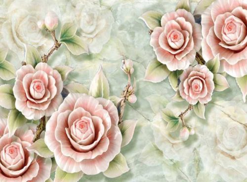 پوستر دیواری سه بعدی گل کد 3DF-053 2 پوستر دیواری سه بعدی گل کد 3DF-053