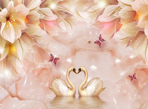 پوستر دیواری گل سه بعدی تلالو عشق کد 3DF-102 2 پوستر دیواری گل سه بعدی تلالو عشق کد 3DF-102