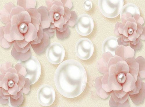 پوستر دیواری سه بعدی گل مروارید کد 3DF-152 2 پوستر دیواری سه بعدی گل مروارید کد 3DF-152