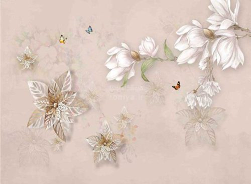 پوستر دیواری سه بعدی پرنیان کرمی کد 3DF-158 2 پوستر دیواری سه بعدی پرنیان کرمی کد 3DF-158