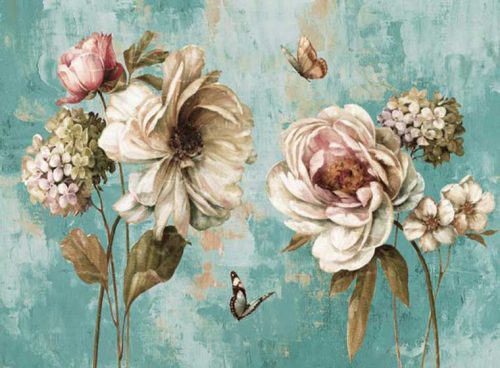 پوستر دیواری طرح نقاشی گل سفید 3DF-217 2 پوستر دیواری طرح نقاشی گل سفید 3DF-217