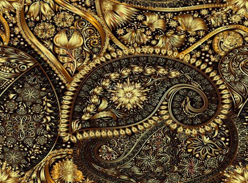 پوستر دیواری انتزاعی سه بعدی اسلیمی اصیل کد AB-010 2 پوستر دیواری انتزاعی سه بعدی اسلیمی اصیل کد AB-010