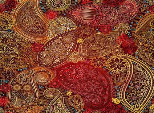 پوستر دیواری سه بعدی انتزاعی ترمه قرمز کد AB-024 2 پوستر دیواری سه بعدی انتزاعی ترمه قرمز کد AB-024