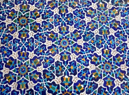 پوستر دیواری سه بعدی انتزاعی کاشی کاری کد AB-047