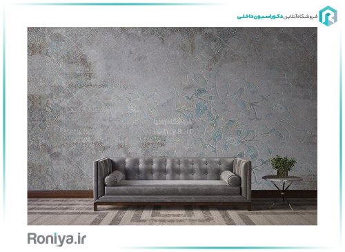 پوستر دیواری برگ های فیروزه ای کد AB-059